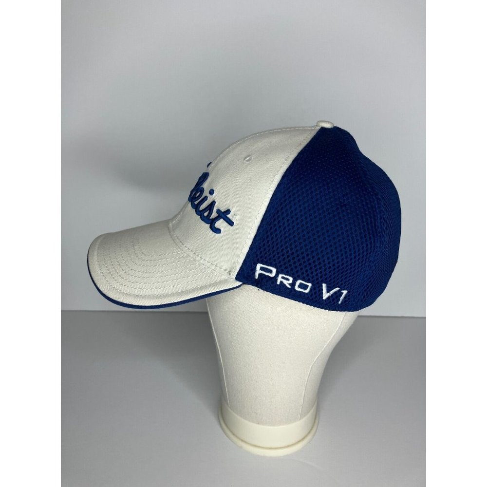 Titleist FJ Pro V1 Fitted Medium Large White Blue Hat - Picture 4 of 8